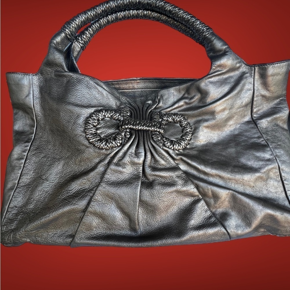 Platinum Gray Ferragamo Tote